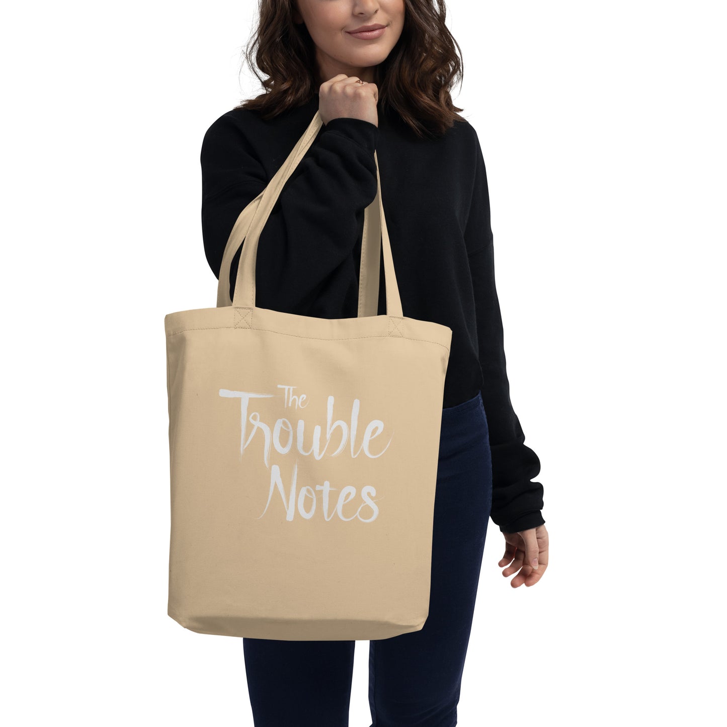 The Trouble Notes "Minimalistic Logo" WHITE (Print) Eco Tote Bag