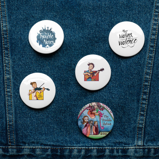Set of pin buttons