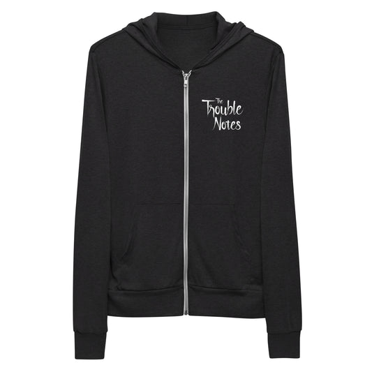 The Trouble Notes "Both Logos" WHITE (Print) Unisex Zip Hoodie