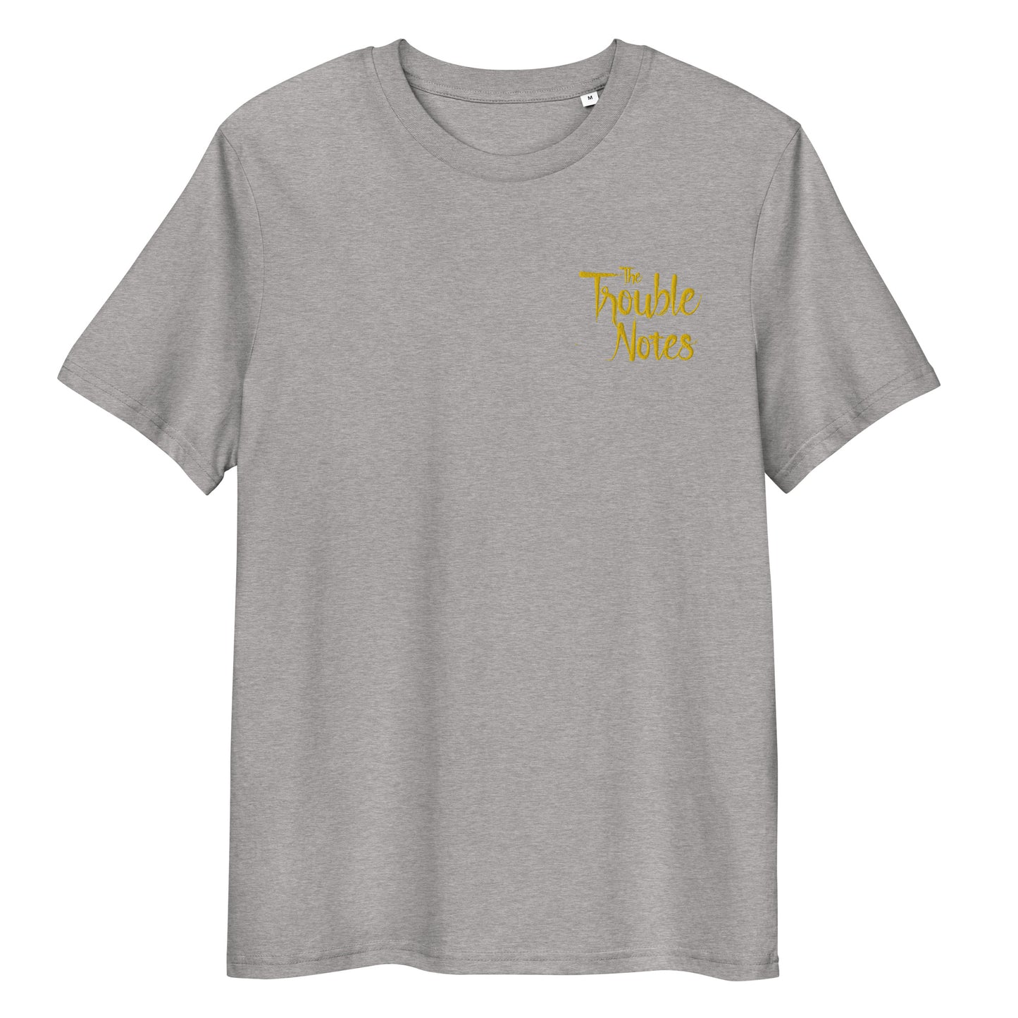 The Trouble Notes "Minimalistic Logo" GOLD (Embroidered) Unisex Organic Cotton T-shirt