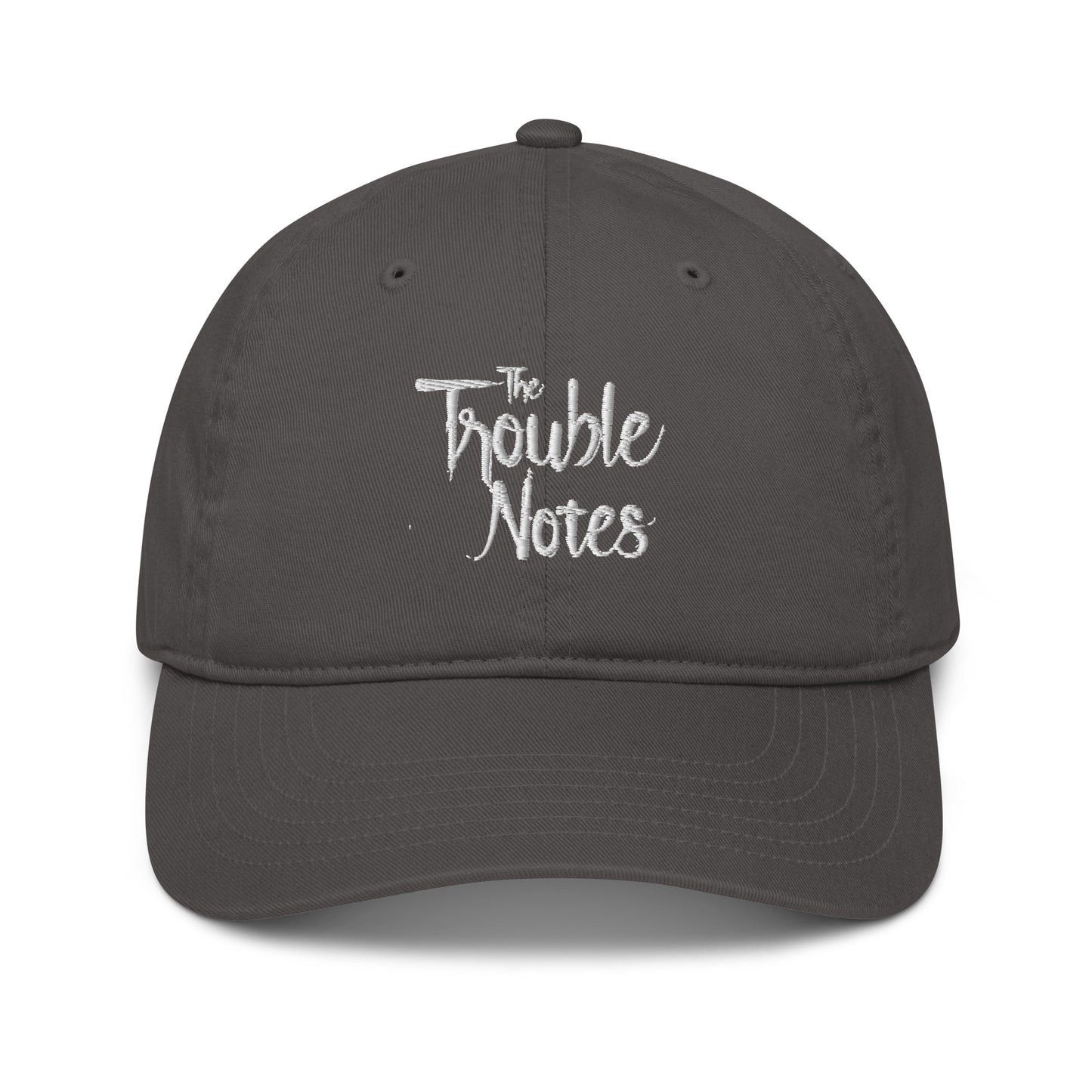 The Trouble Notes "Minimalistic Logo" WHITE (Embroidered) Organic Dad Hat