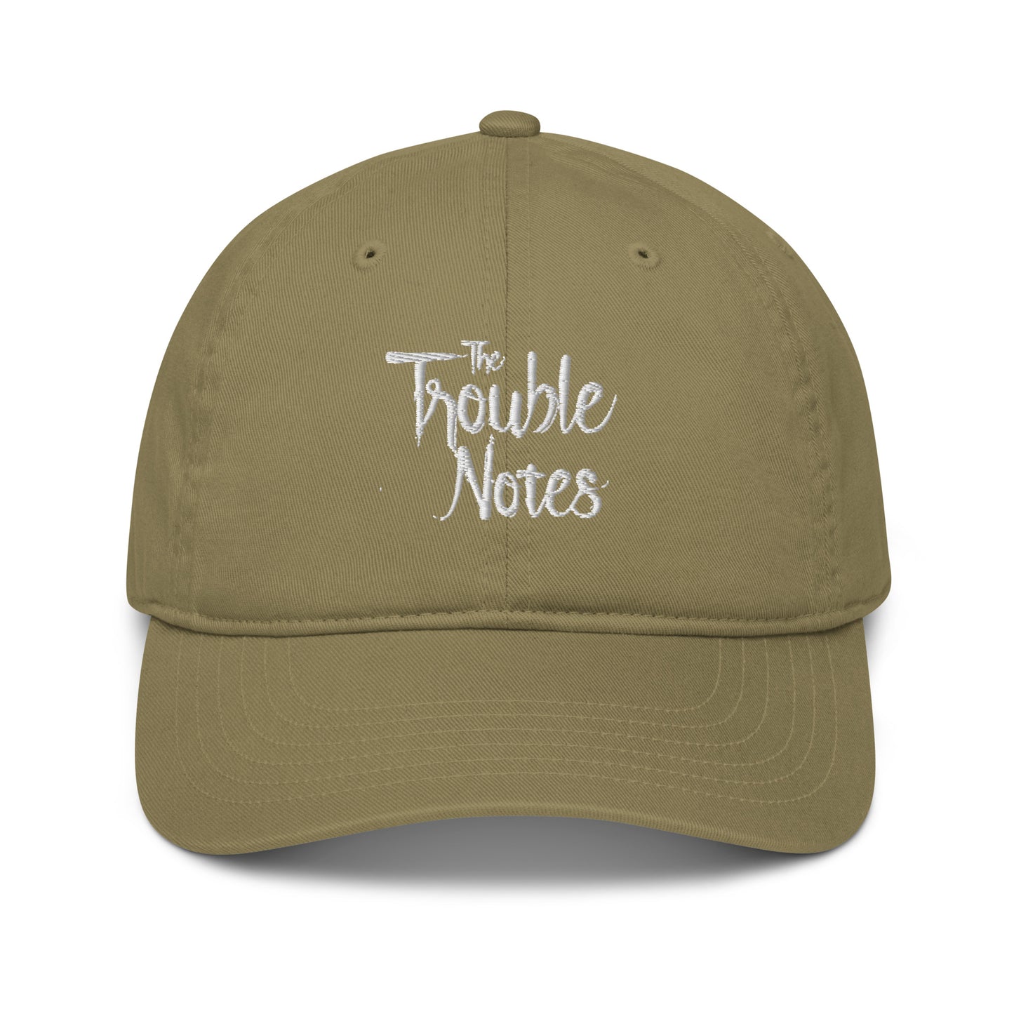 The Trouble Notes "Minimalistic Logo" WHITE (Embroidered) Organic Dad Hat