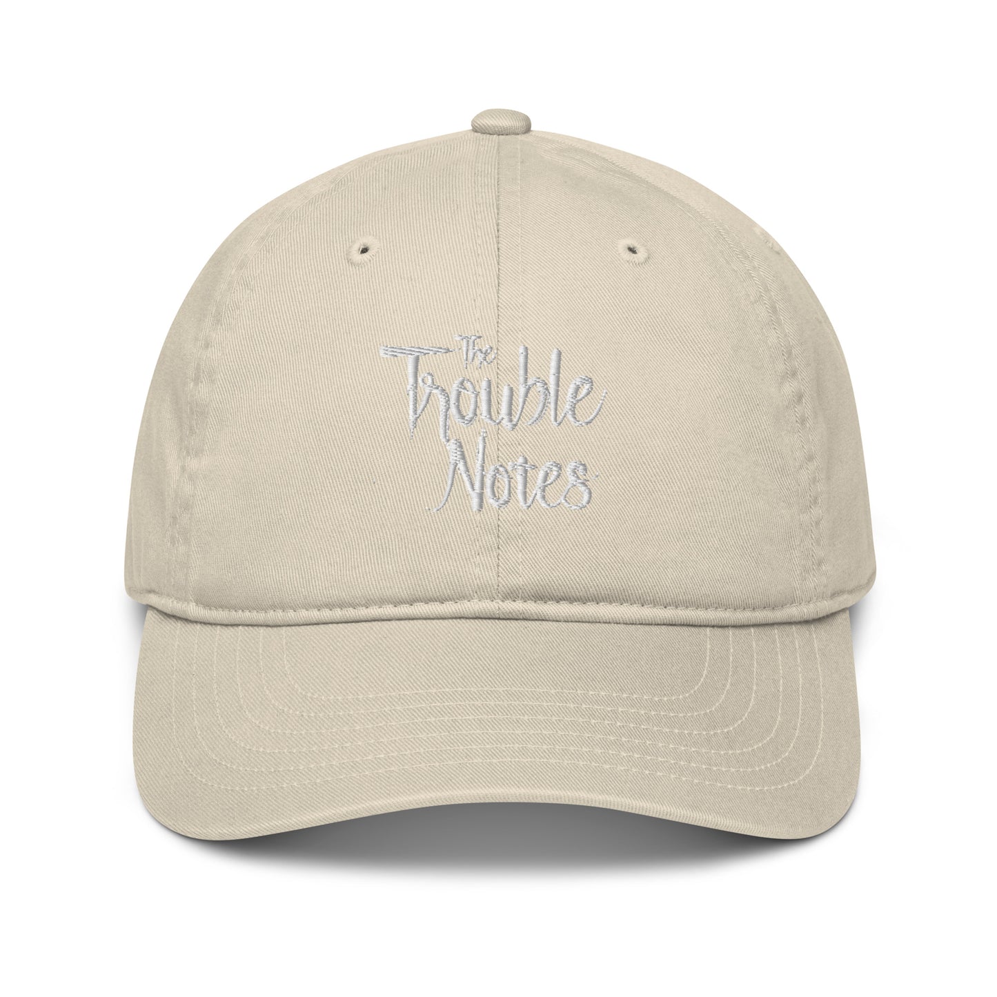 The Trouble Notes "Minimalistic Logo" WHITE (Embroidered) Organic Dad Hat
