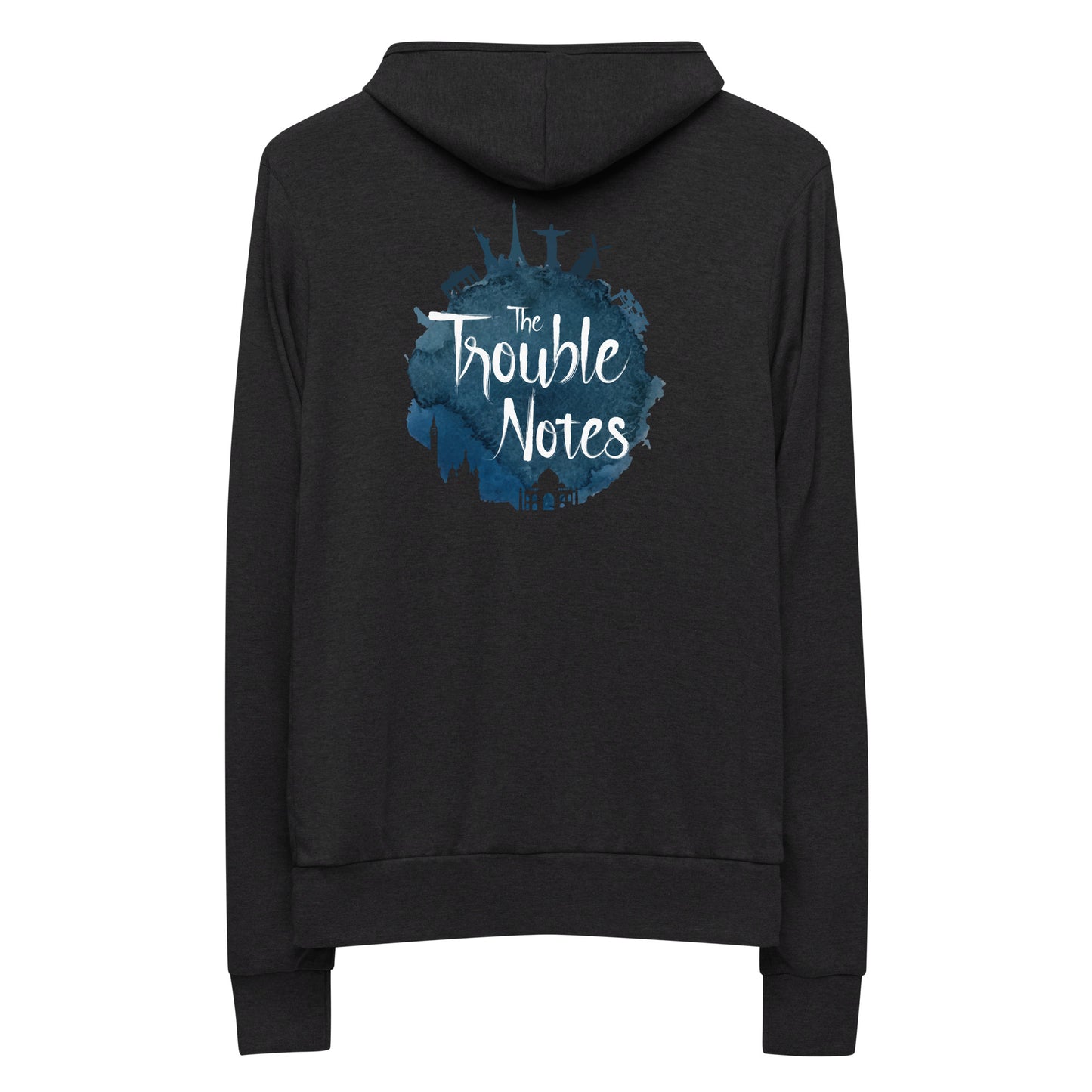 The Trouble Notes "Both Logos" WHITE (Print) Unisex Zip Hoodie
