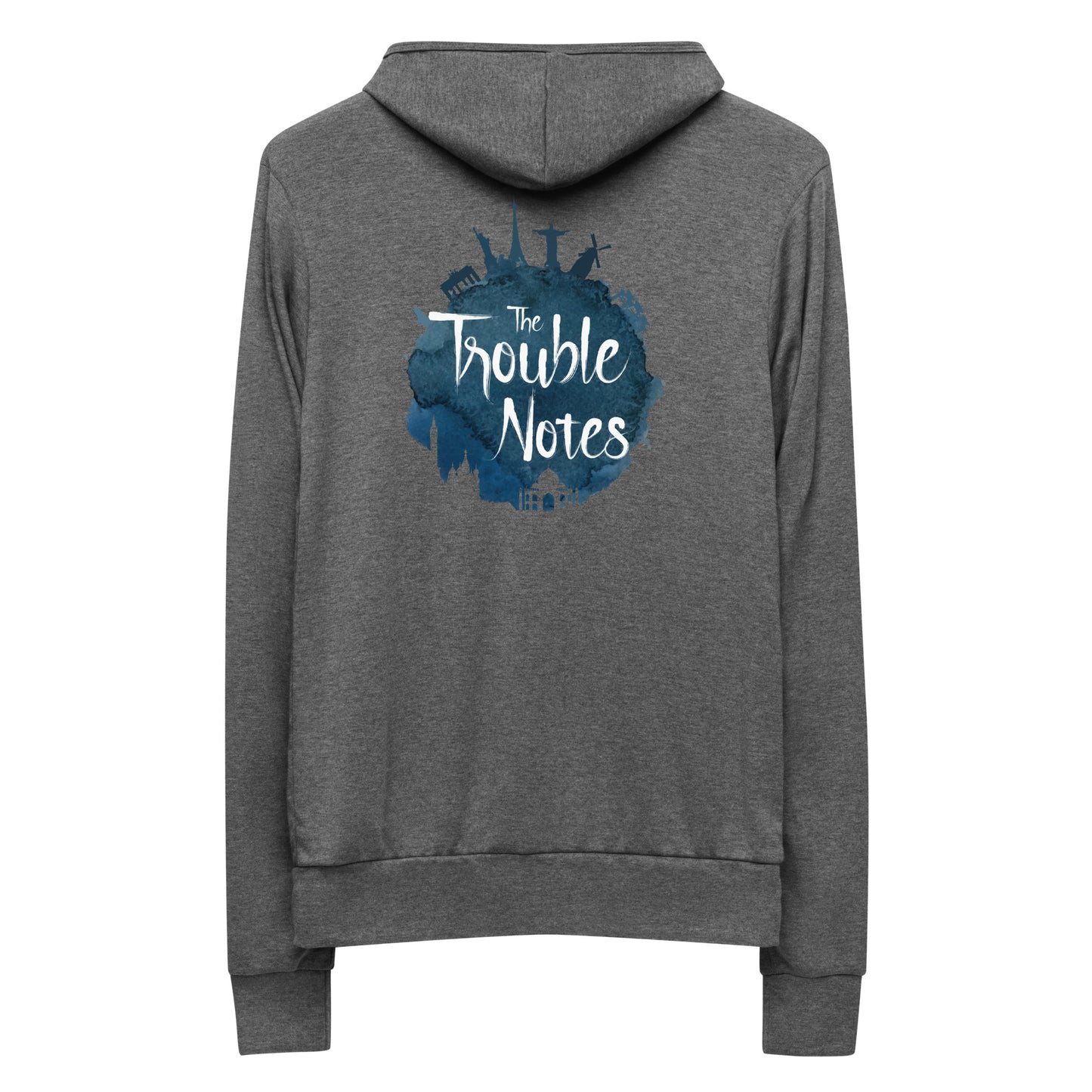 The Trouble Notes "Both Logos" WHITE (Print) Unisex Zip Hoodie