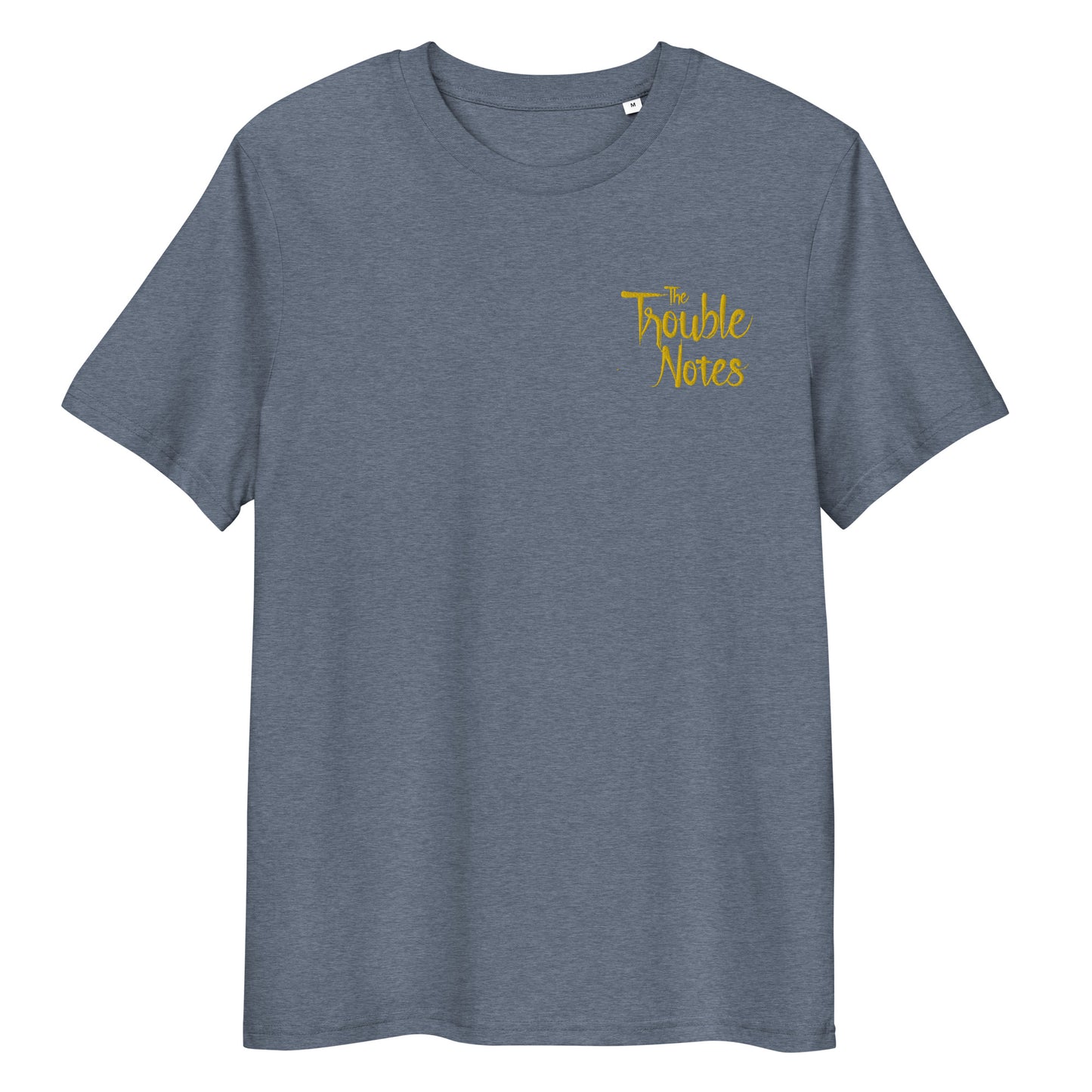 The Trouble Notes "Minimalistic Logo" GOLD (Embroidered) Unisex Organic Cotton T-shirt