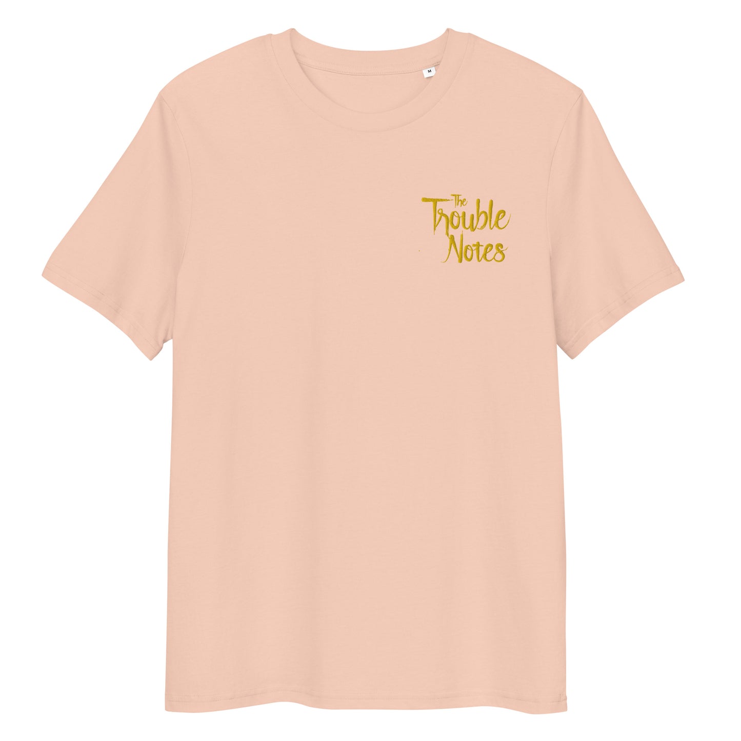 The Trouble Notes "Minimalistic Logo" GOLD (Embroidered) Unisex Organic Cotton T-shirt