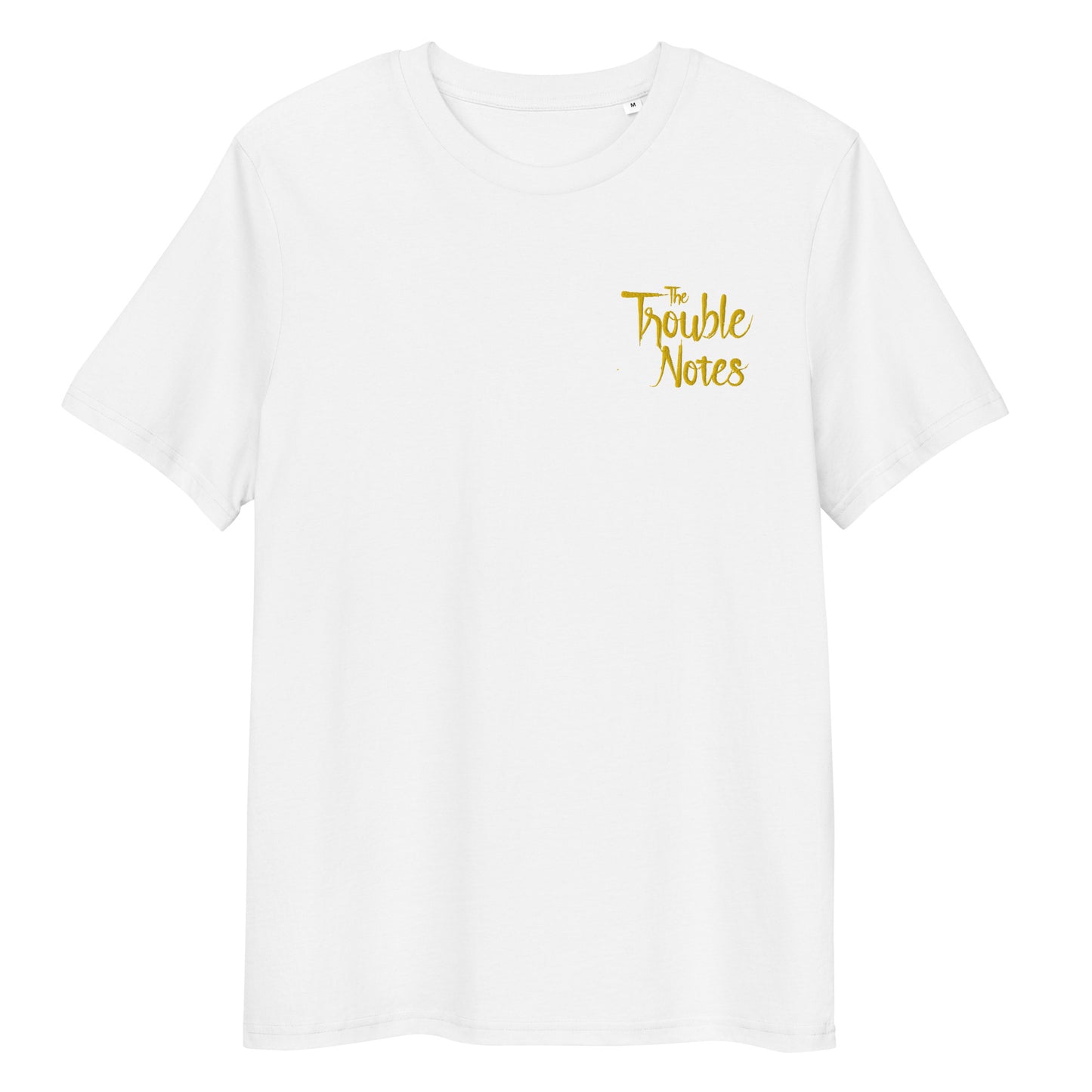 The Trouble Notes "Minimalistic Logo" GOLD (Embroidered) Unisex Organic Cotton T-shirt